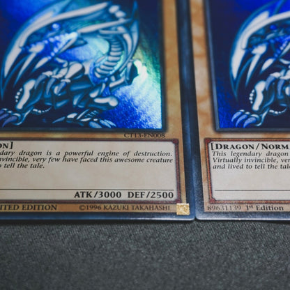 CHASE CARD - x3 BLUE EYES WHITE DRAGON (LCKC&CT13)